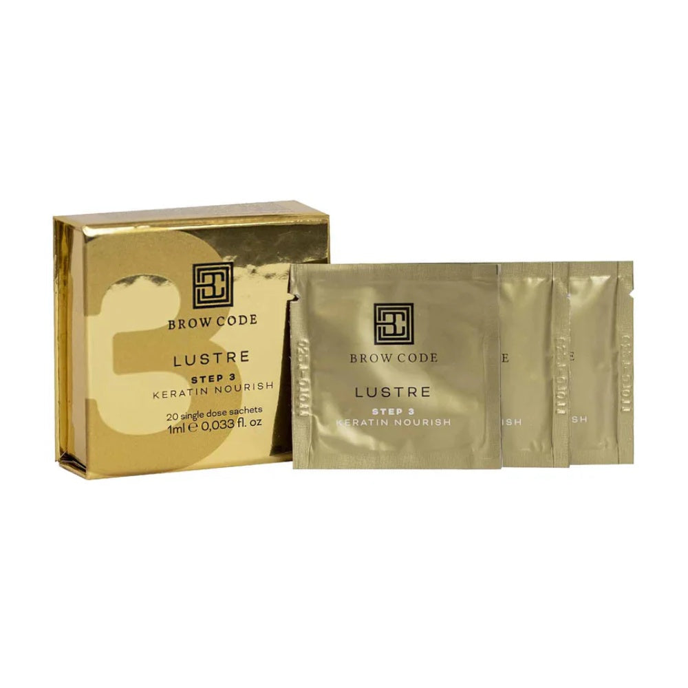 Brow Code Lustre Step 3 Single Use Sachets 20x 1ml Eyebrow Brow Code