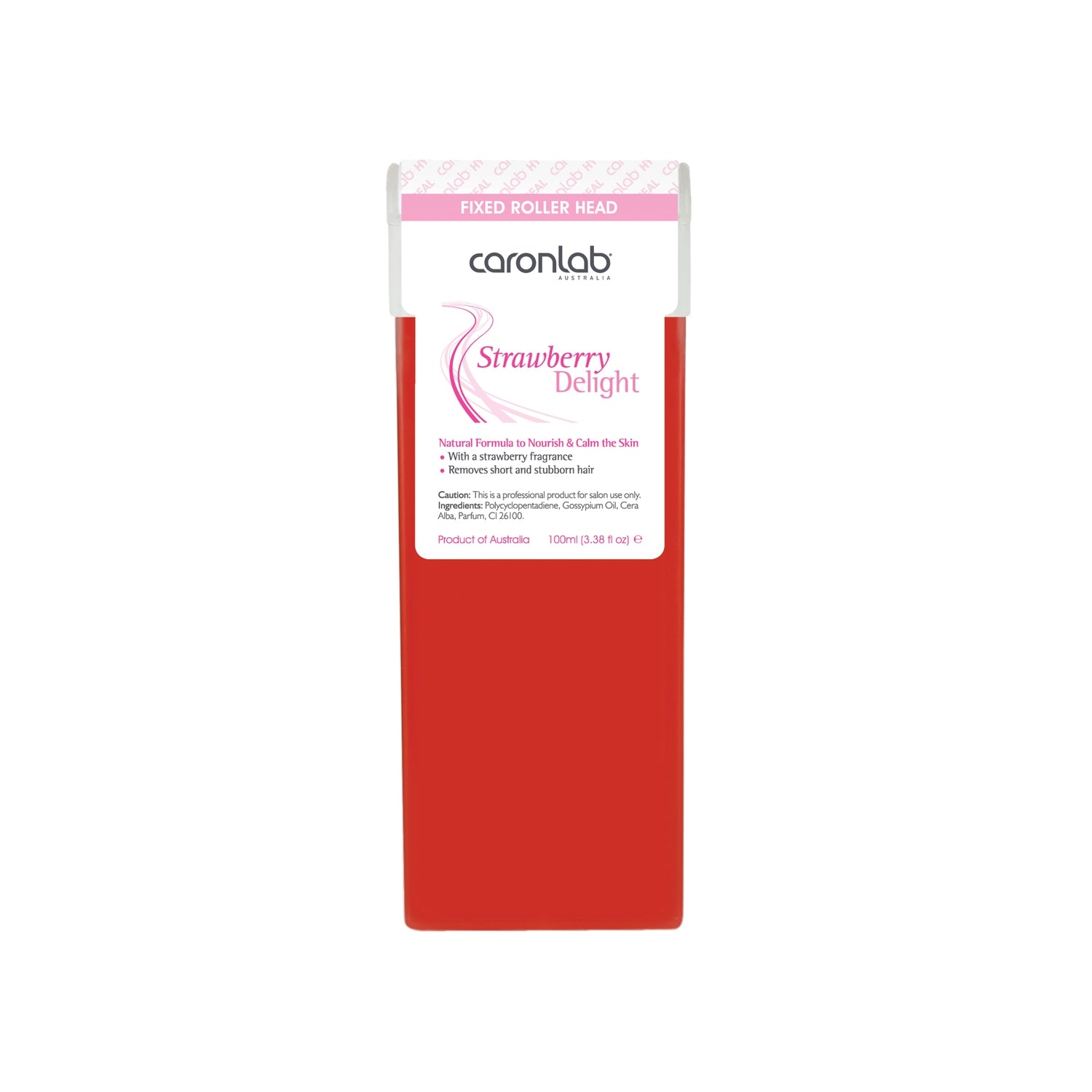 Caronlab Strip Wax Cartridge Strawberry Delight 100g Waxing Caronlab