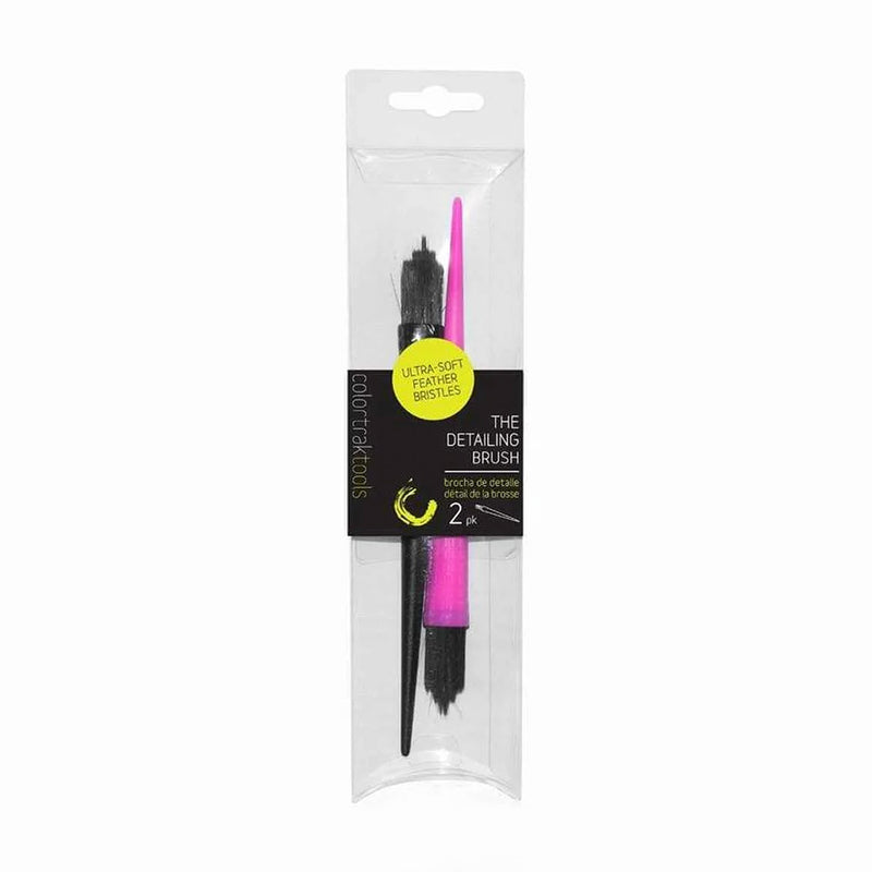 Colortrak Detailing Brush Feather Black & Pink 2pk in Packaging