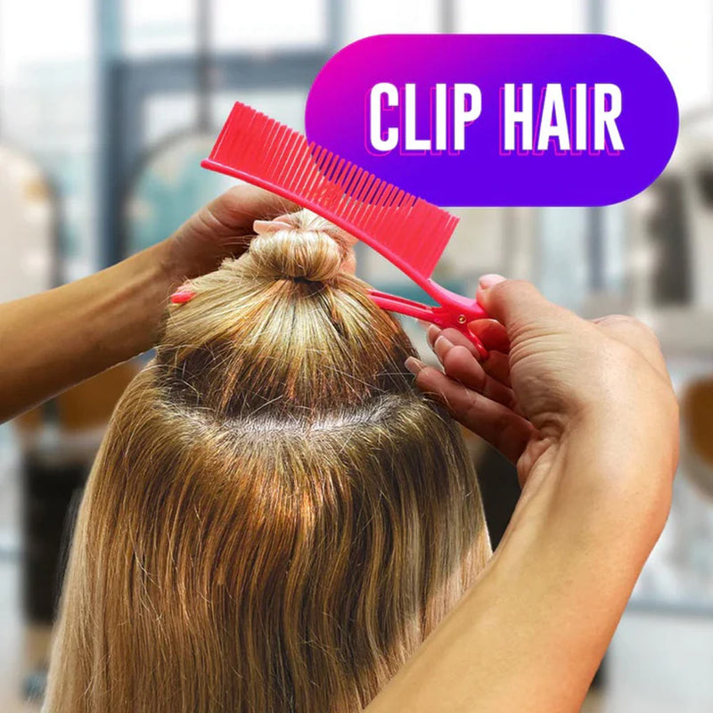 Colortrak Grip Clips 2pk in Use Clip Hair