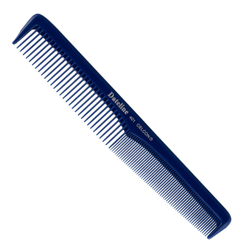 Dateline Professional Blue Celcon 401 Tapered Styling Comb - 17.5cm