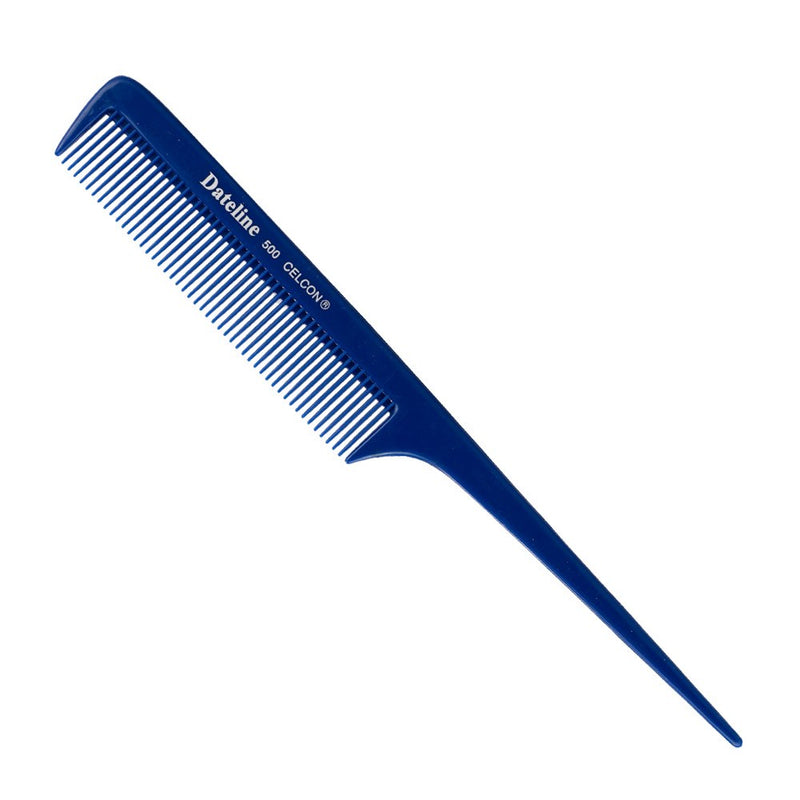 Dateline Professional Blue Celcon 500 Regular Plastic Tail Comb - 20cm