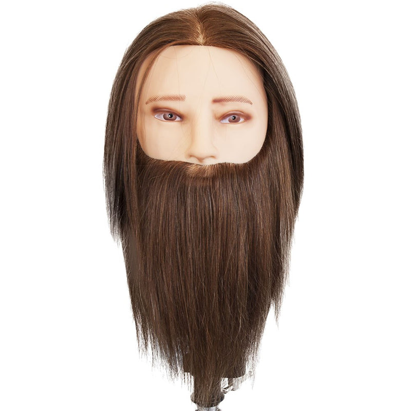 Dateline Professional Mannequin Medium Indian Hair With Beard Light Brown - James