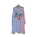 Deyaz Premium Salon Cape Barber Shop Blue & Red Stripe Capes Deyaz