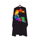 Deyaz Premium Salon Cape Paint Splatter Black Capes Deyaz