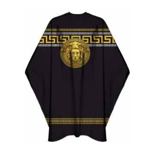 Deyaz Replicape Premium Fashion Salon Cape Black & Gold Capes Repli Cape