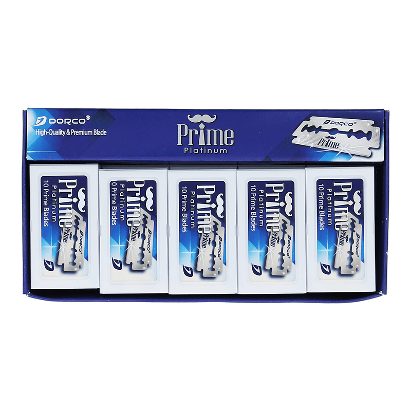 Dorco Prime Platinum Double Edged Razor Blades 10 x 100 Packs (1000 Blades)
