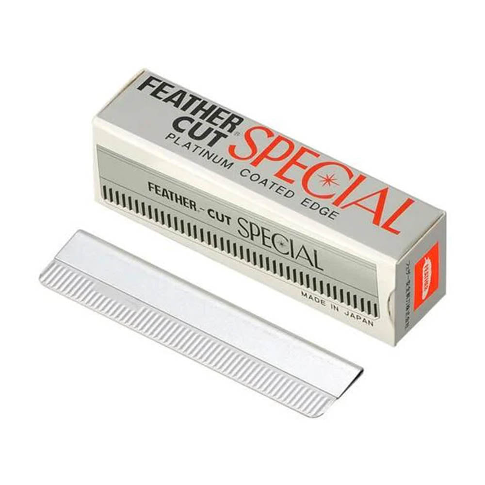 Feather Cut Special Platinum Coated Edge Blades 10pk BLFC10 Razor Blades Feather