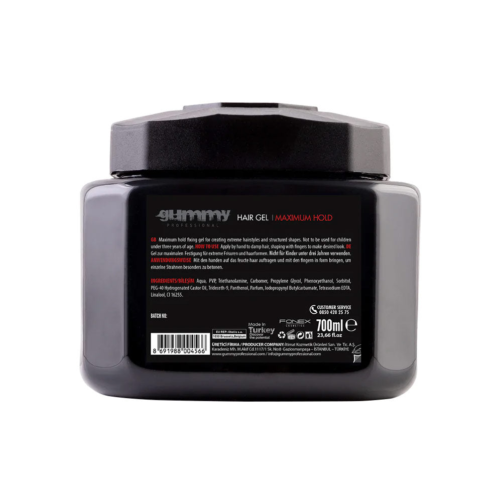 Gummy Professional Hair Gel Maximum Hold 700ml Hair Gel Gummy