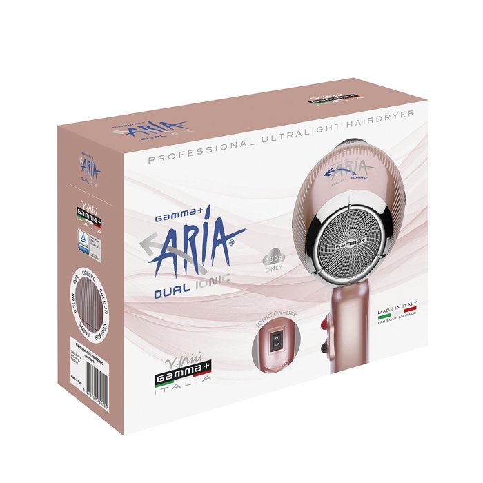 Gamma+ Aria Dual Ionic 2200W Hairdryer Rose Gold