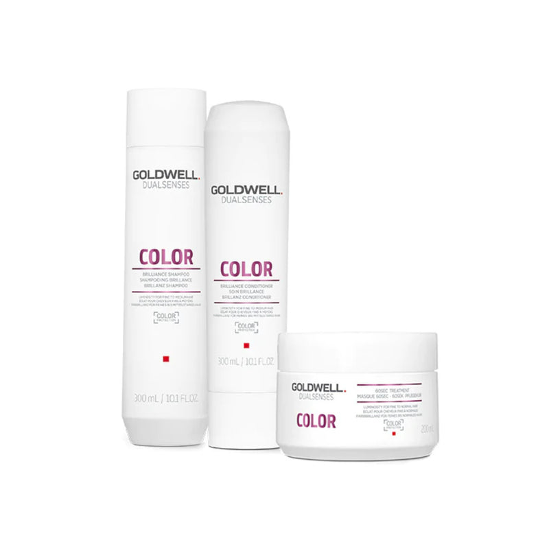 Goldwell DualSenses Colour Shampoo, Conditioner and Treatment Trio Pack