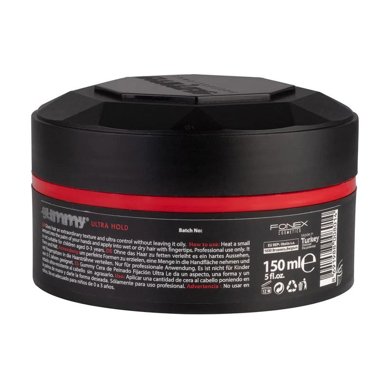 Gummy Professional Ultra Hold Hair Styling Wax 150ml Back