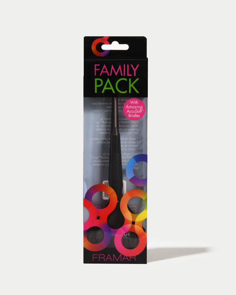 Framar Family Pack Brush Set Black 3pk