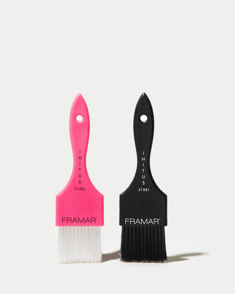Framar Power Painter Hair Color Brush Black & Pink 2pk
