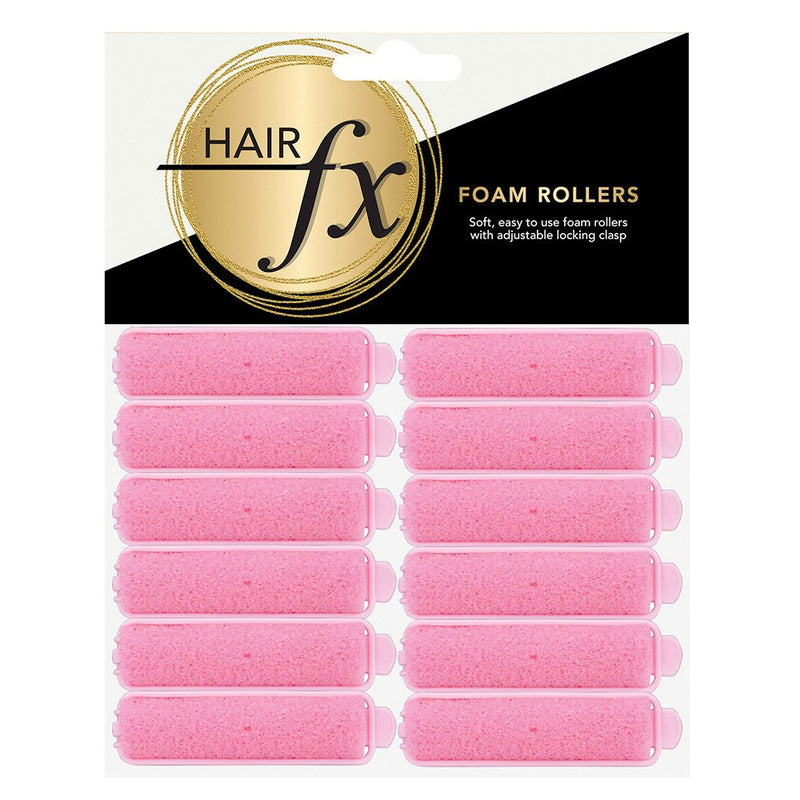 Hair FX Classic Foam Rollers 15mm Mini - Pink 12pk