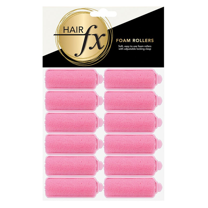Hair FX Classic Foam Rollers 20mm Small - Pink 12pk