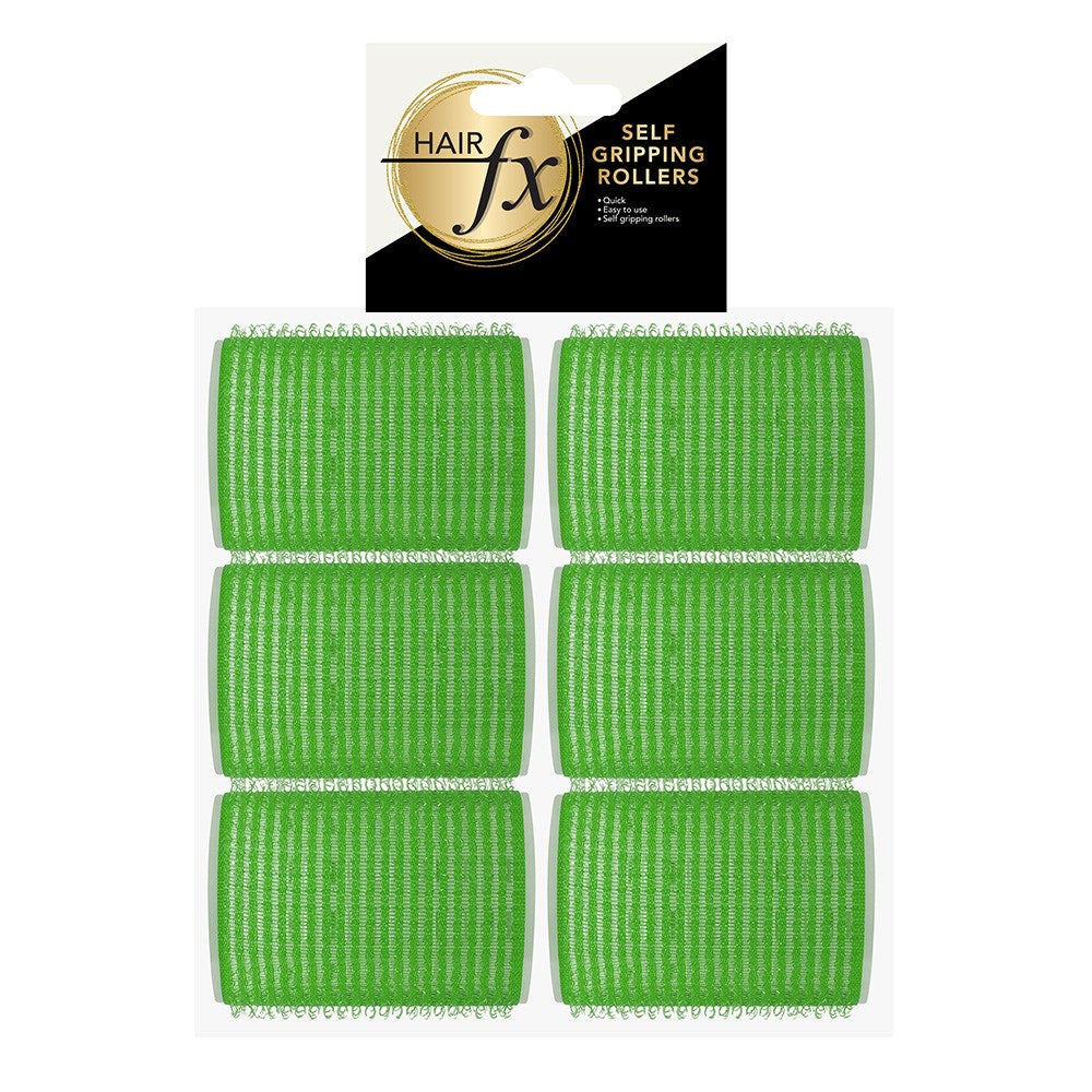 Hair FX Magic Grip Velcro Rollers 6pc 48mm Green Rollers Hair FX