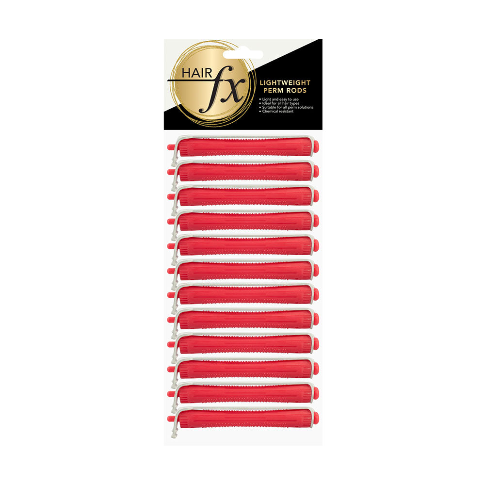 Hair Fx Lightweight Perm Rods 12pc 10mm Hot Pink/Orange Perming Hair FX