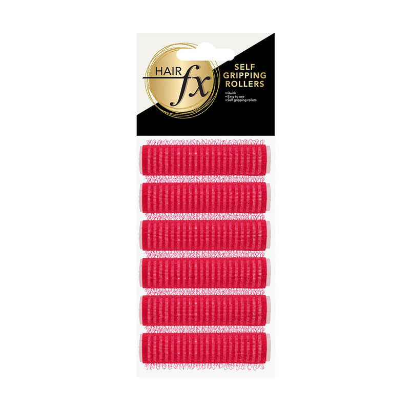 Hair FX Self Gripping 13mm Red Velcro Rollers, 6 pack