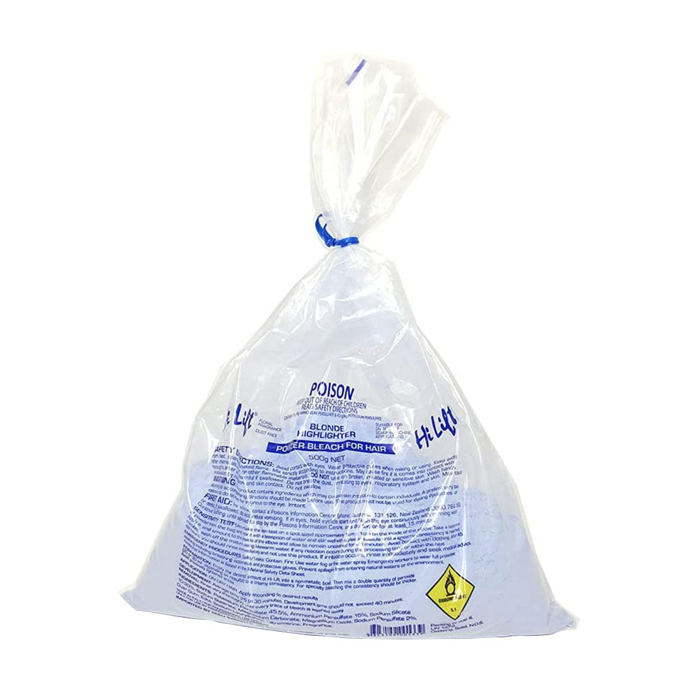 Hi Lift Bleach Blue Refill Bag 500g Bleach - Lighteners Hi Lift