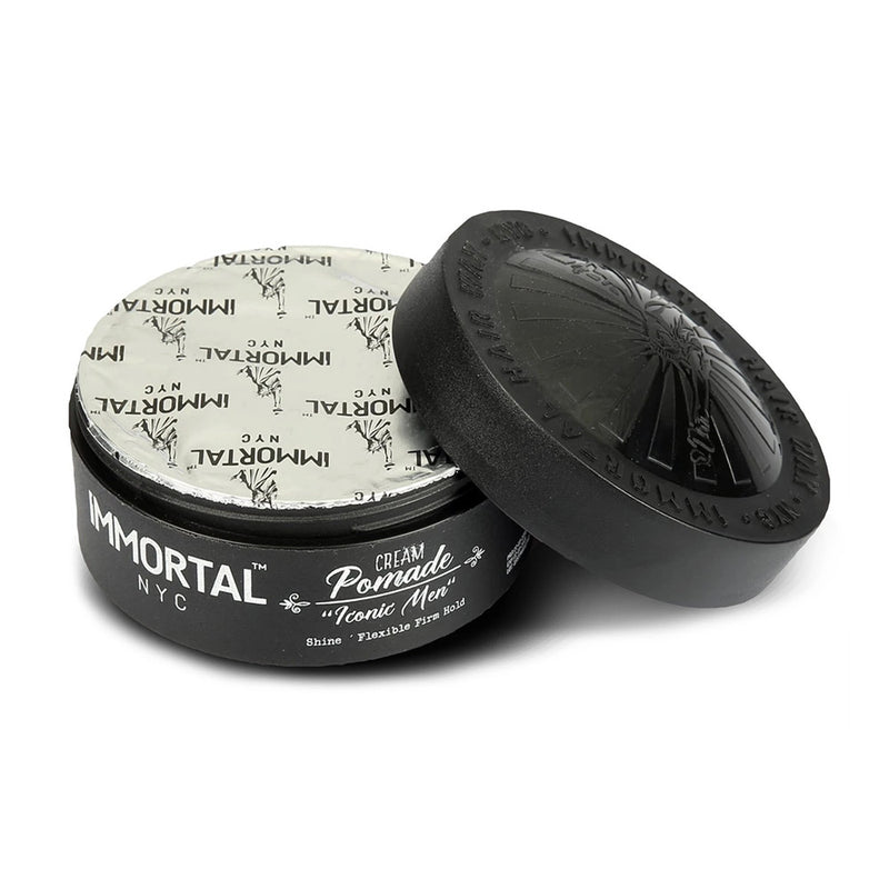 Immortal NYC Iconic Men Cream Pomade Hair Wax 150ml Open Lid Foil Sealed