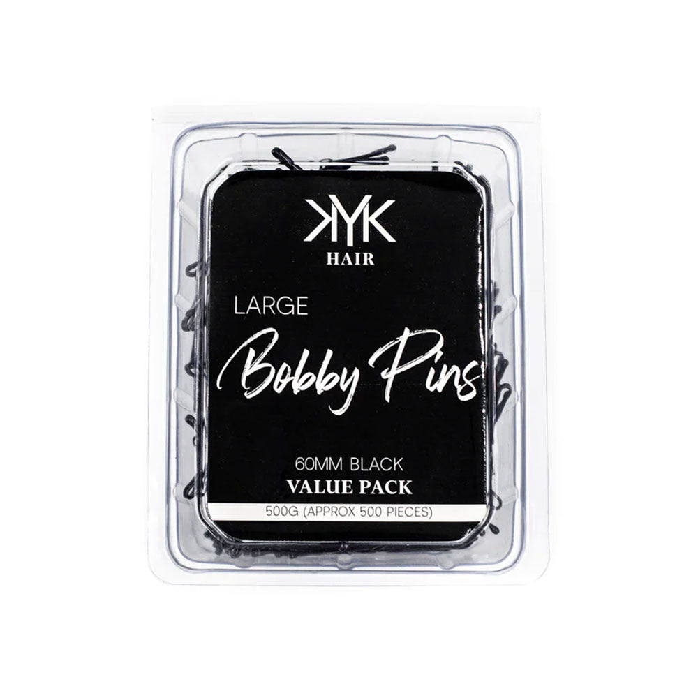 KYK Bobby Pin 60mm Black Tub 500g (approx 500 pins) Bobby Pins KYK