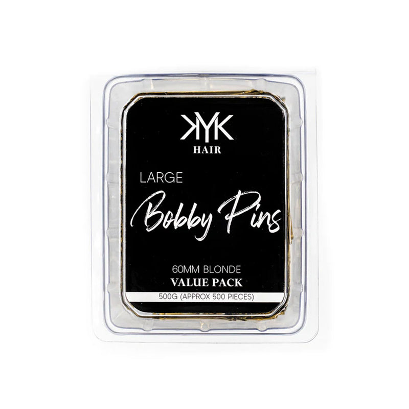 KYK Bobby Pin 60mm Blonde Tub 500g (approx 500 Pins)