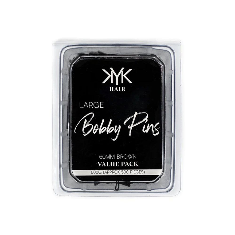 KYK Bobby Pin 60mm Brown Tub 500g (approx 500 pins) Bobby Pins KYK