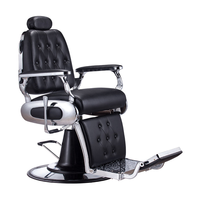 Karma Airlie Beach Barber Chair 04050102 - Black & Chrome Front