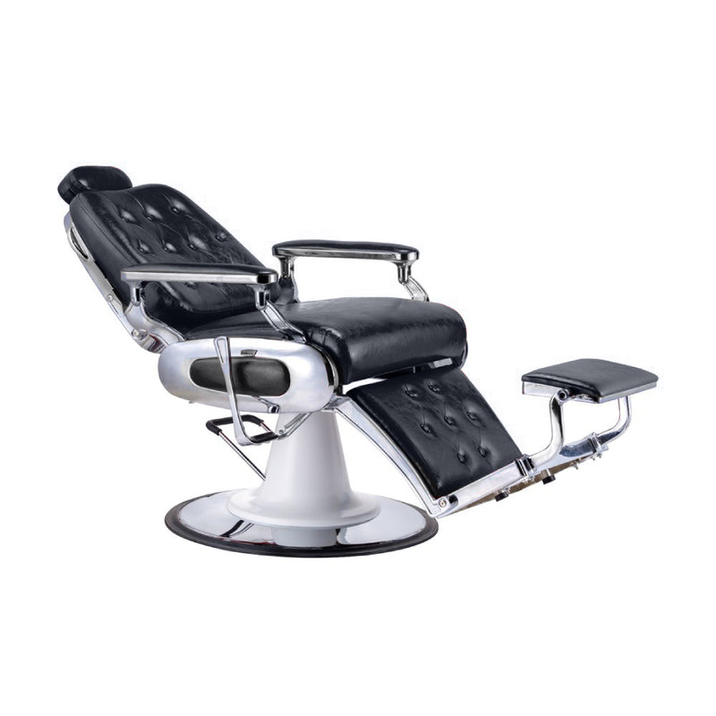 Karma Airlie Beach Barber Chair 04050102 - Black & Chrome Reclining