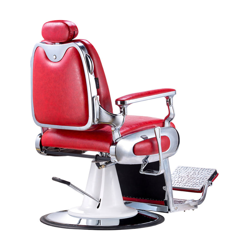 Karma Airlie Beach Barber Chair 04051002 - Red & Chrome Back