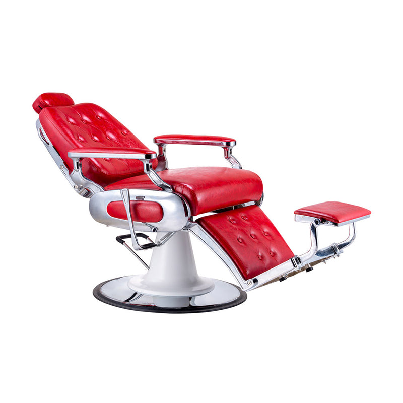 Karma Airlie Beach Barber Chair 04051002 - Red & Chrome Reclining