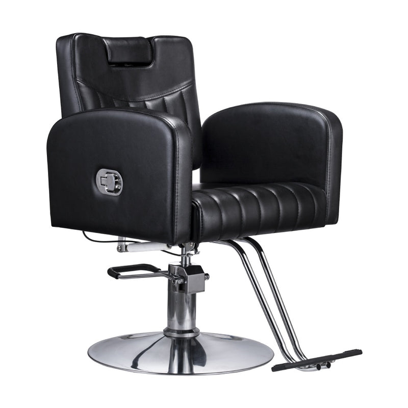 Karma Batlow Reclining Salon/ Barber/ Beauty Chair 02060102 - Black Front