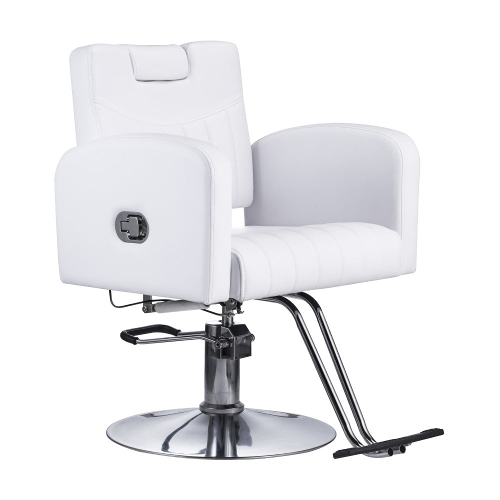 Karma Batlow Reclining Salon/ Barber/ Beauty Chair 02060402 - White Salon Chairs Karma