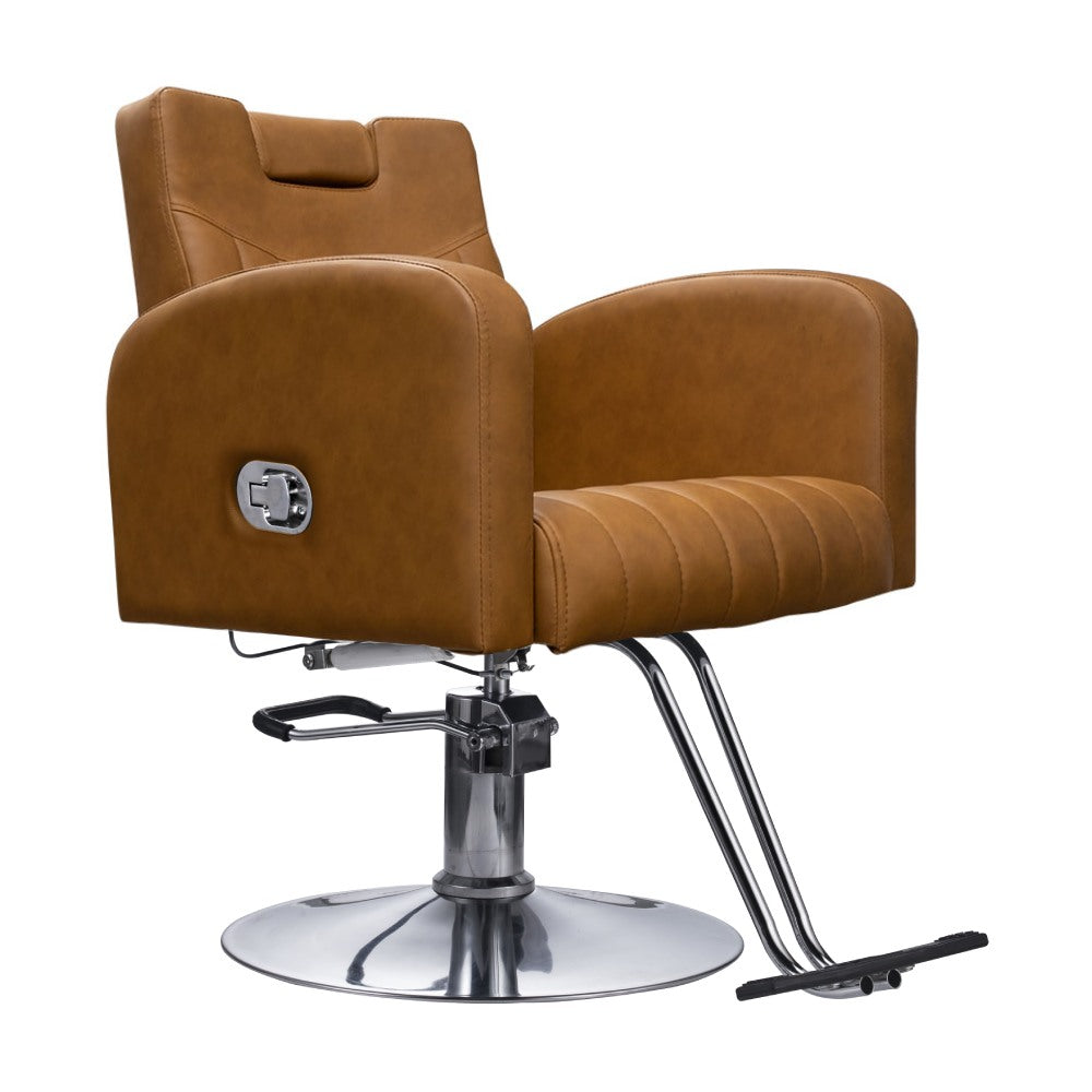 Karma Batlow Reclining Salon/ Barber/ Beauty Chair 02060502 - Tan Salon Chairs Karma