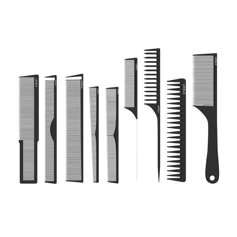 Level 3 Hair Comb Set 9 Pieces