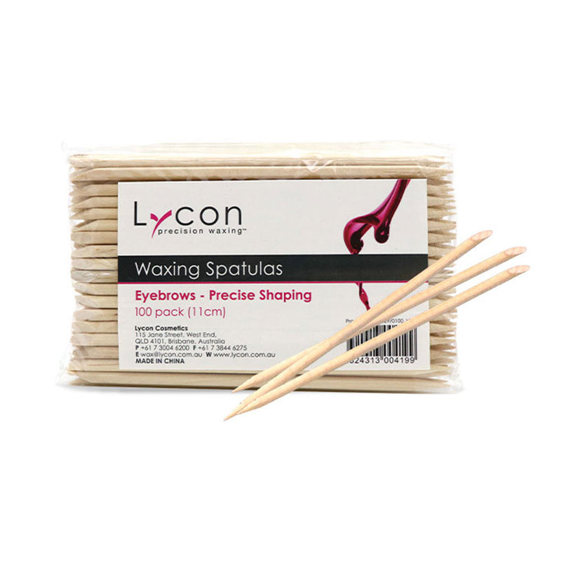 Lycon Eyebrow Spatulas Precise Shaping 11cm 100pk