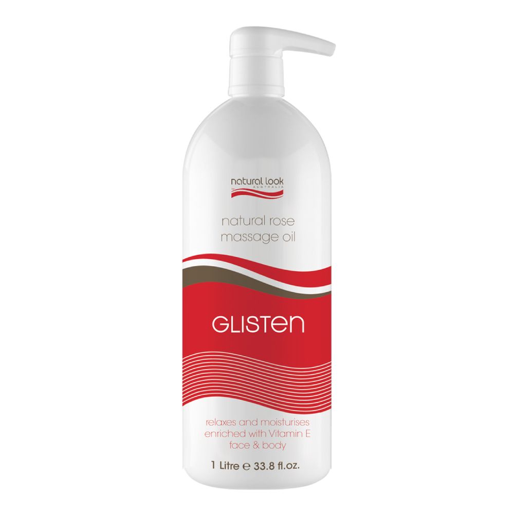 Natural Look Body Massage Oil Glisten Rose 1L Beauty Natural Look