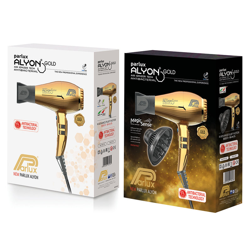 Parlux Alyon Air Ionizer Tech Hair Dryer Gold