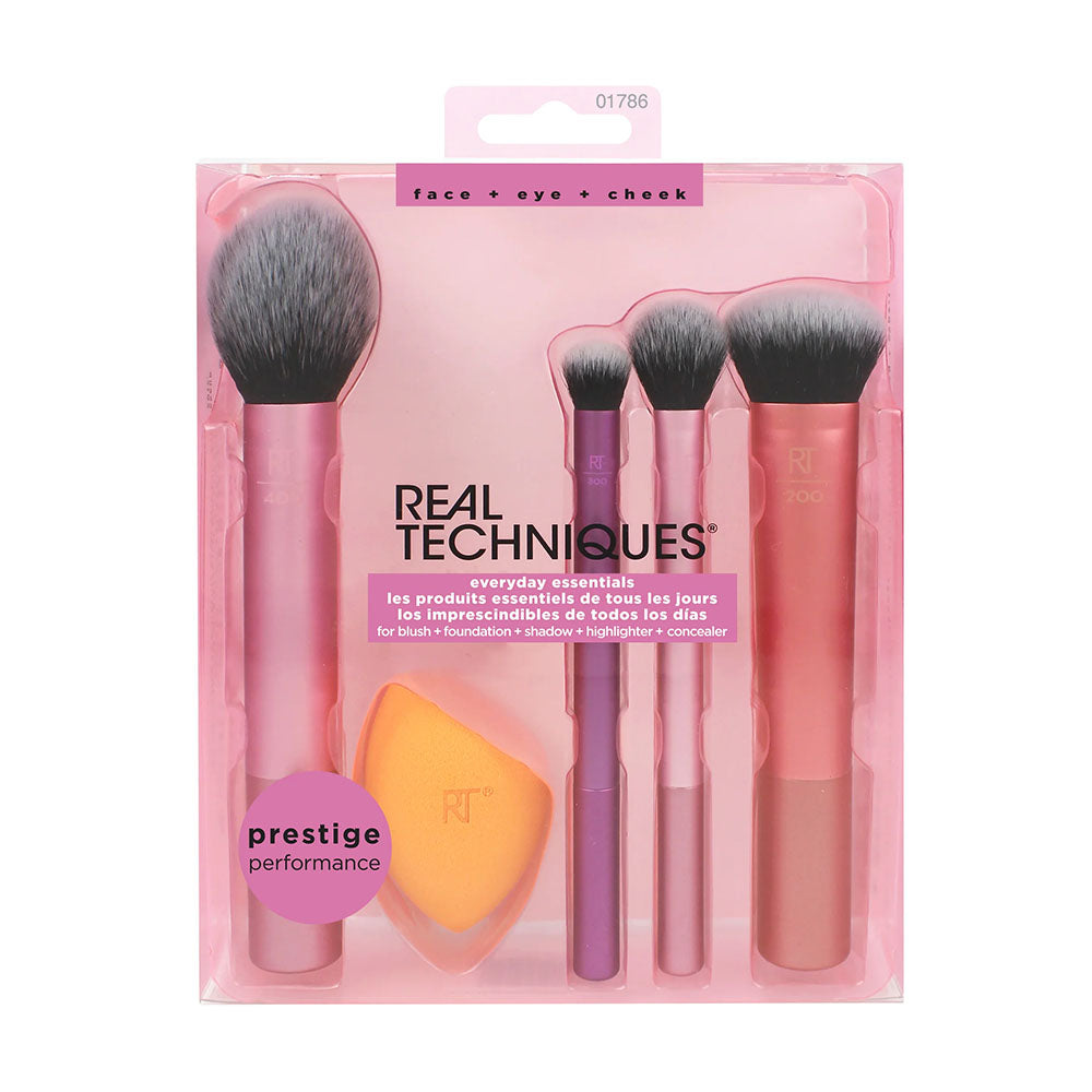 Real Techniques Everyday Essentials Brush Kit Makeup Real Techniques