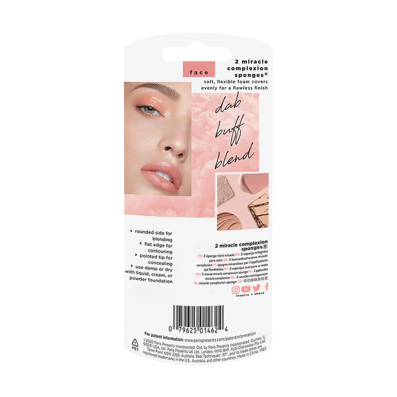 Real Techniques Miracle Complexion Sponge 2pk Packaging Back