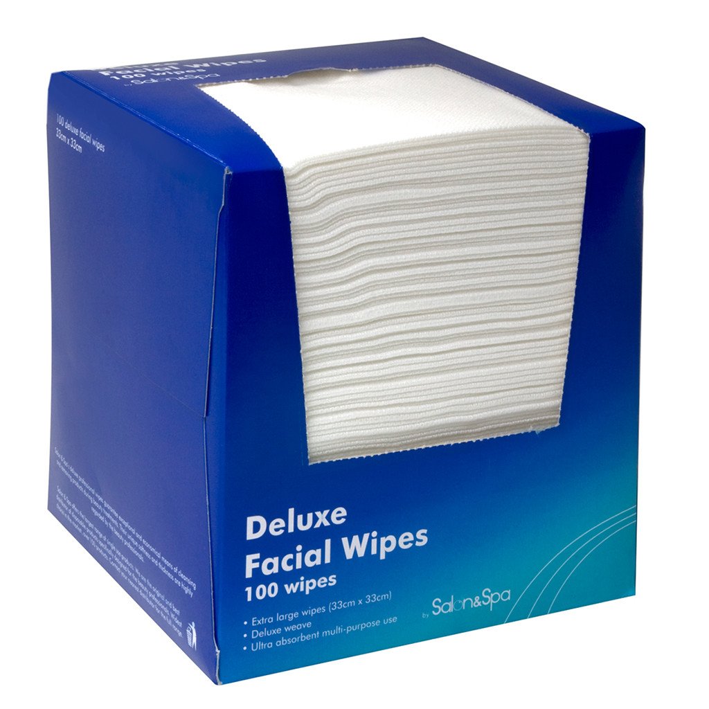 Salon and Spa Deluxe Facial Wipes 100pk DIS069 Disposables Salon and Spa