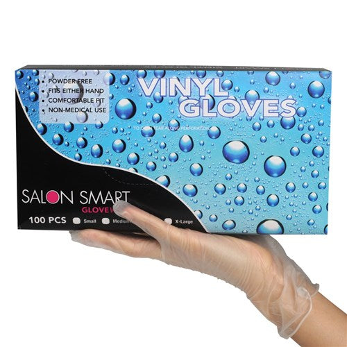 Salon Smart Clear Vinyl Gloves Small 100pk Retail Salon Smart