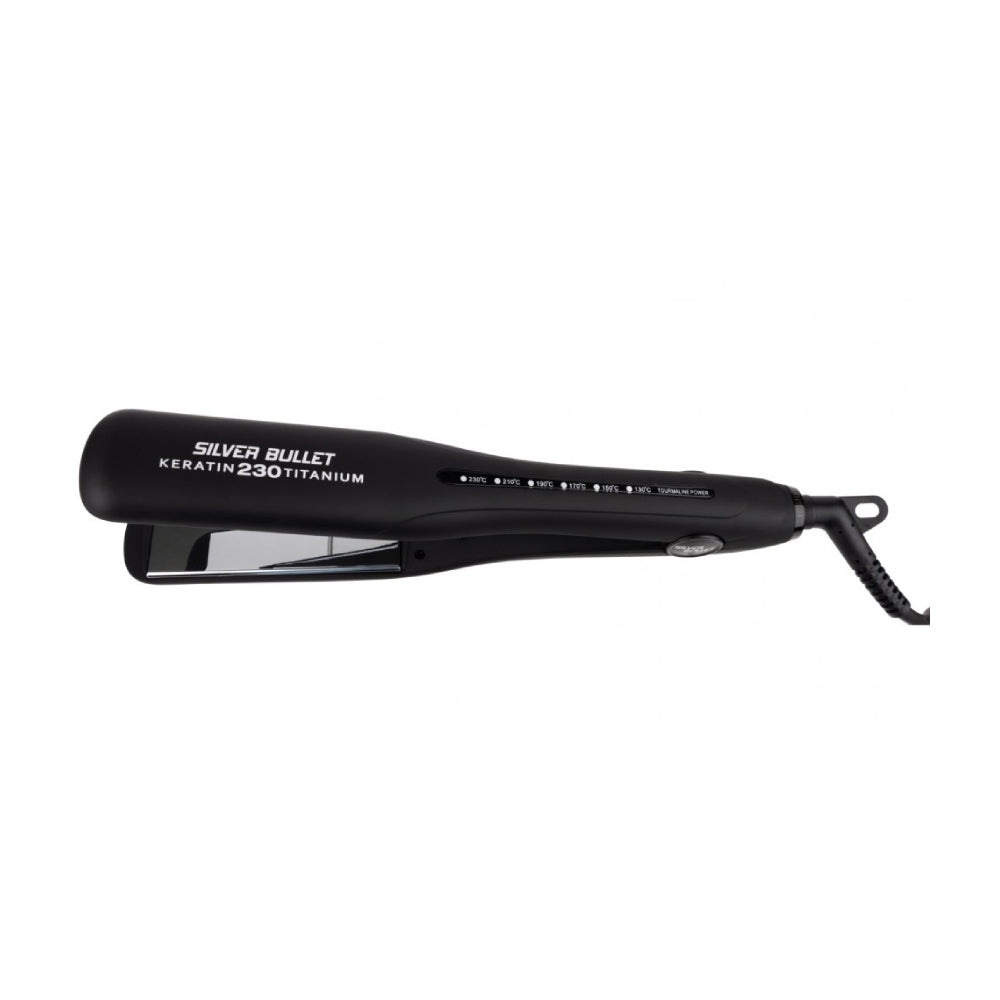 Silver Bullet Keratin 230 Titanium Hair Straightener 25mm Silver Hair Straightener Silver Bullet
