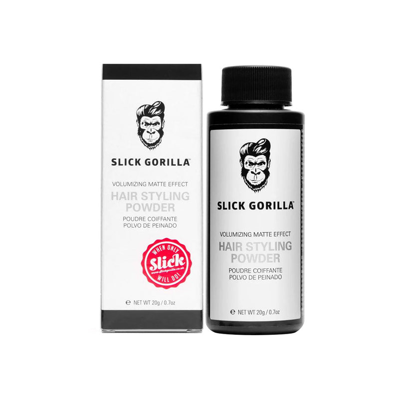 Slick Gorilla Hair Styling Powder - Volumising Matte Effect 20g Packaging