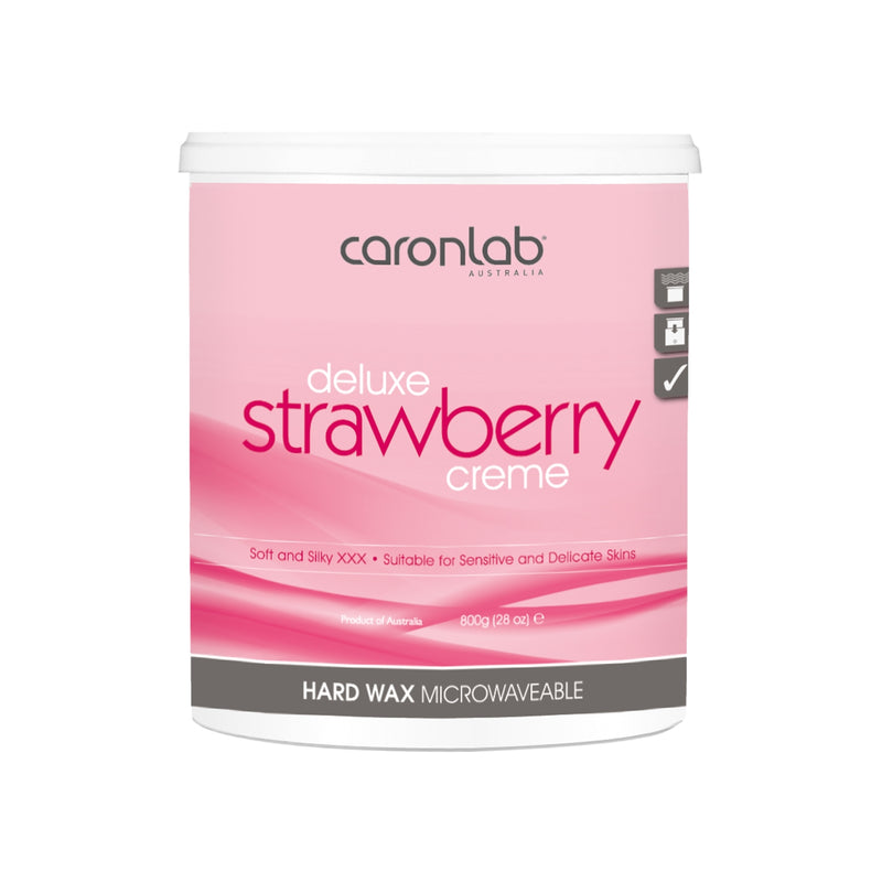 CARON MICROWAVE DELUXE STRAWBERRY CREME HARD WAX 800G