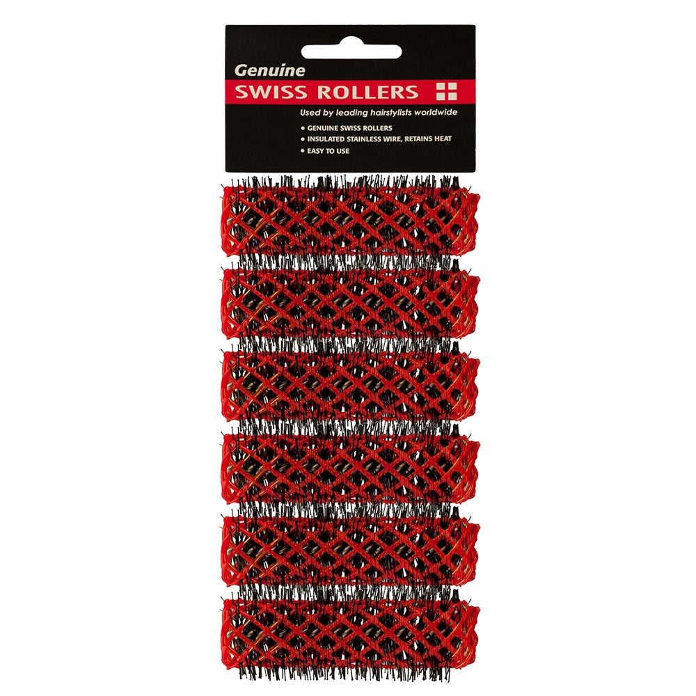 Dateline Professional Swiss Rollers 6pc 16mm Coral Rollers Dateline