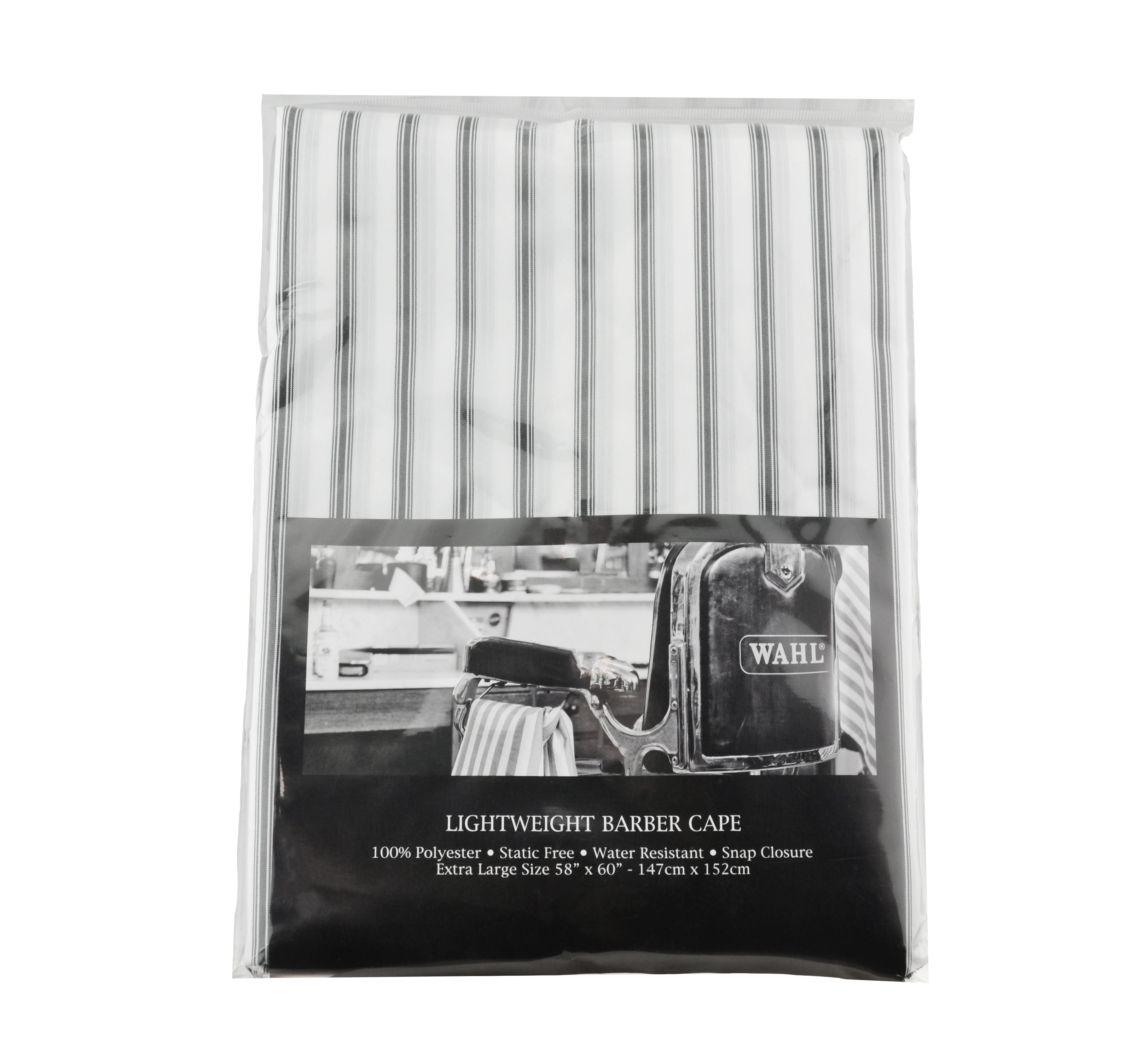 Wahl Lightweight Barber Cape Pinstripe White Capes Wahl