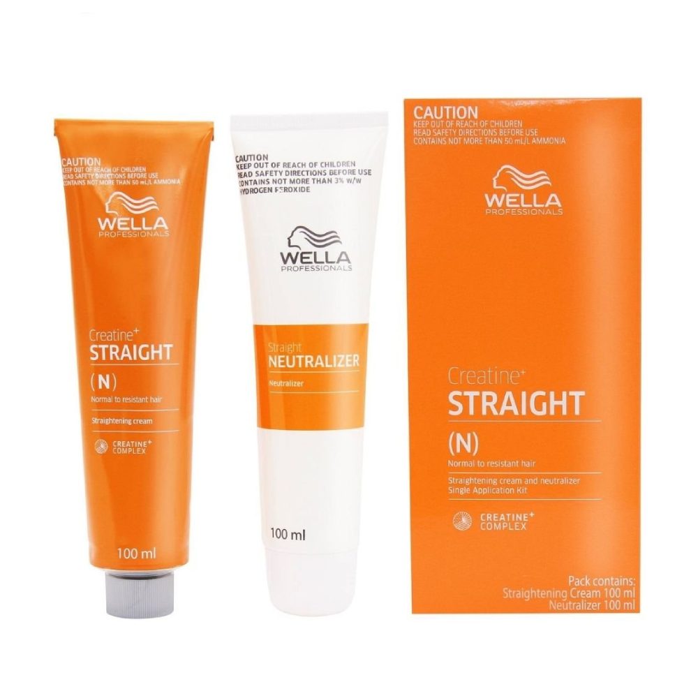 Wella Creatine+ Straight (N) Normal to Resistant Hair Straightening Cream 100ml Permanent Straightening Systems - Relaxers Wella