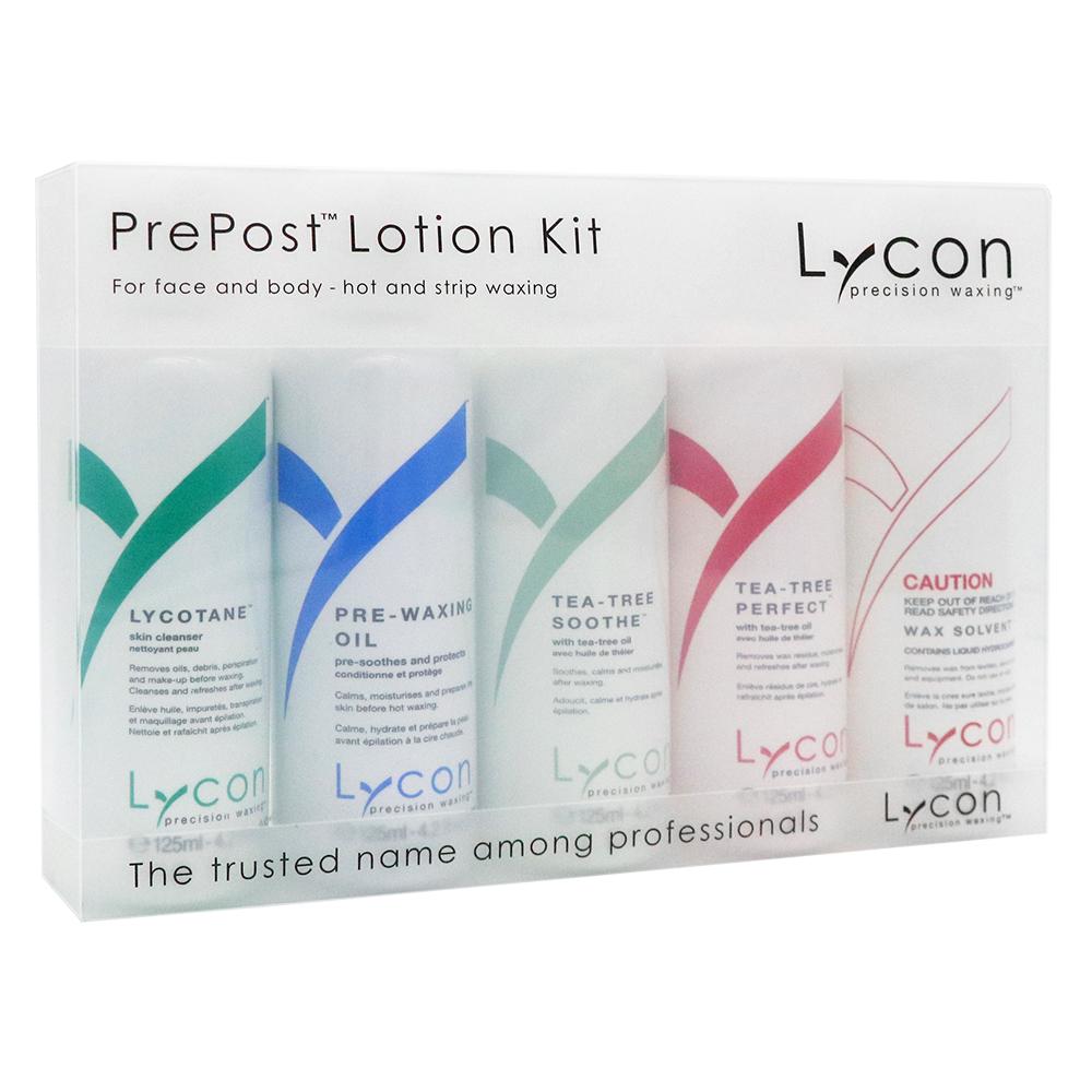 Lycon Pre and Post Lotion Kit 5x125ml Waxing Lycon